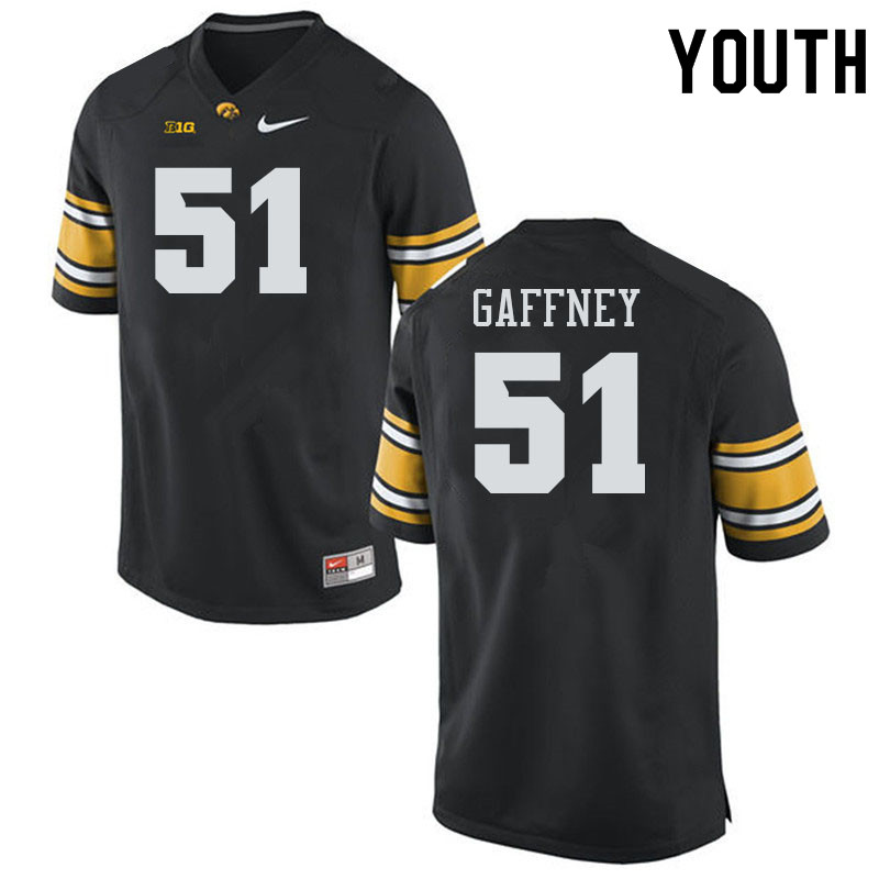 Youth #51 Luke Gaffney Iowa Hawkeyes College Football Alternate Jerseys Sale-Black